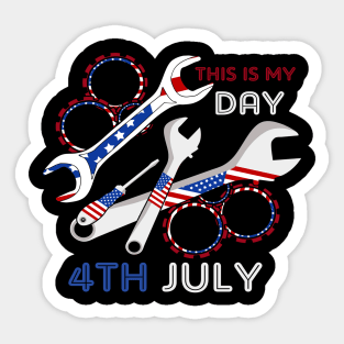 America Shirt 4th of July Patriotic T-shirt holiday Sticker